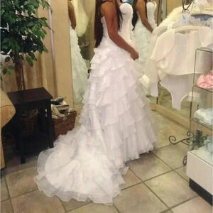 Wedding dress. Maggie Sottero ruffle dress handmade size 14